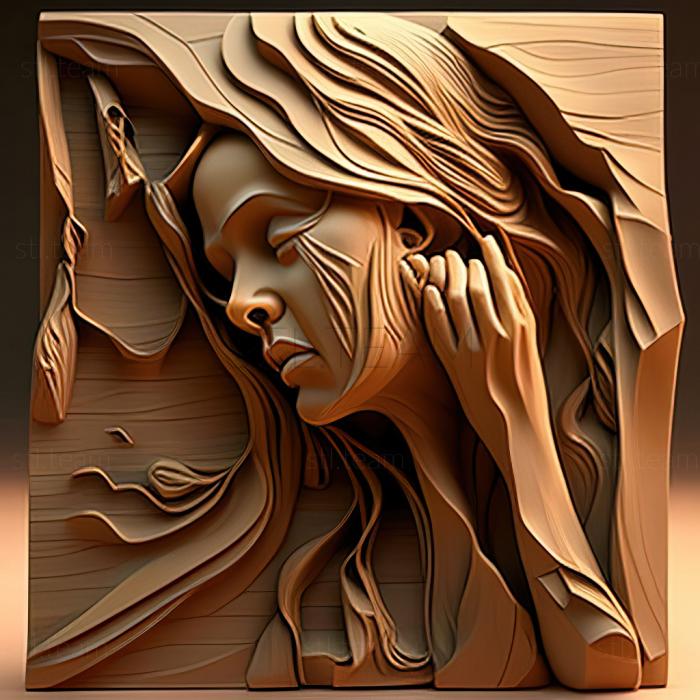 3D модель Джун Дадли, американская художница. (STL)